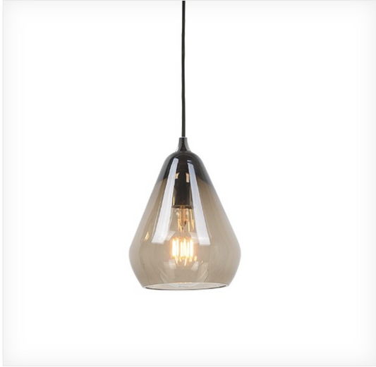Conical Smoked Glass Pendant - ID 6603