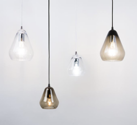 Conical Smoked Glass Pendant - ID 6603