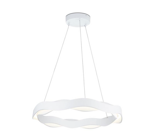 Mornington White Curved Ring Pendant - ID 7589