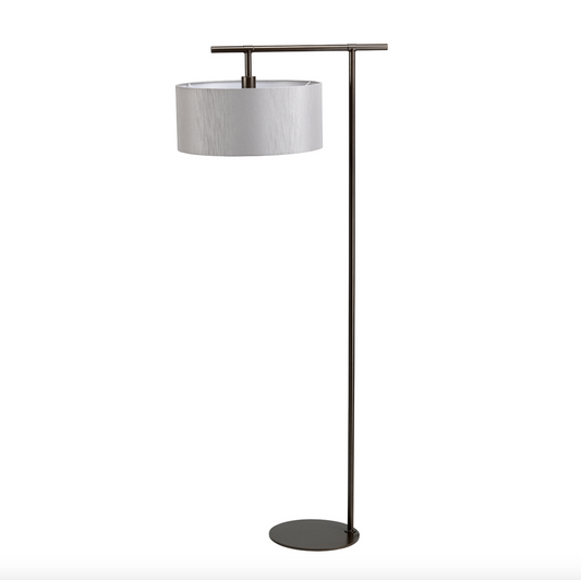 Climping Bronze and Grey Floor Lamp - ID 8086