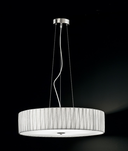 Scourie 5 Light Pendant Ceiling Light With Fabric Shade - ID 5328