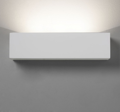 Perivale LED Contemporary White Plaster Wall Uplighter - ID 2233 - CLEARANCE