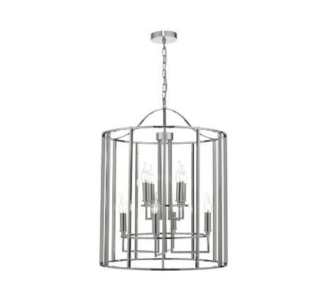 Wapping Large Polished Chrome Lantern - ID 7948
