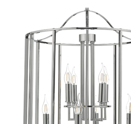 Wapping Large Polished Chrome Lantern - ID 7948