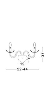 Chingford 2 Lamp Smoked Glass & Chrome Wall Light - ID 8010