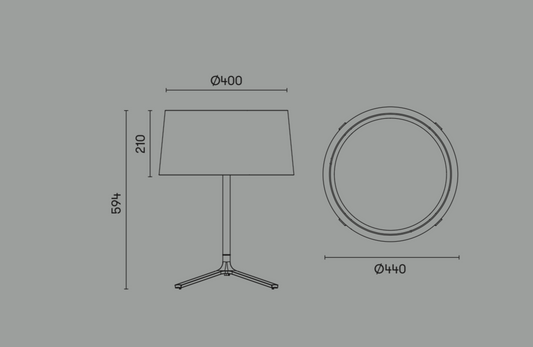 Belmont White Table Lamp with Shade - ID 8127