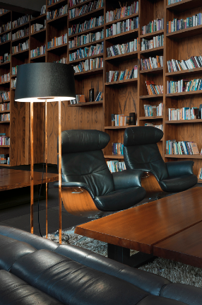 Becontree Gold and Black Floor Lamp with Shade - ID 8132