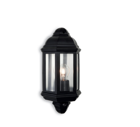 Frien Black Outdoor Wall Lantern with PIR - ID 8335