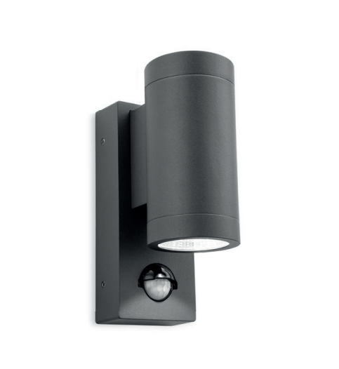 Harefield Graphite Double Outdoor Wall Light with PIR - ID 8339