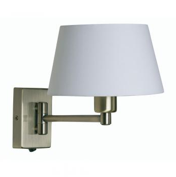 Hilton Single Swing Arm Wall Light Finished In Antique Brass - ID 325