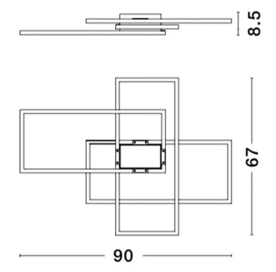 Creekmouth White Aluminium & Acrylic Dimmable Flush Ceiling Light - ID 8943