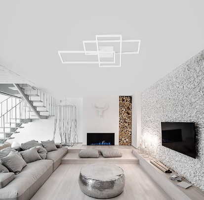 Creekmouth White Aluminium & Acrylic Dimmable Flush Ceiling Light - ID 8943