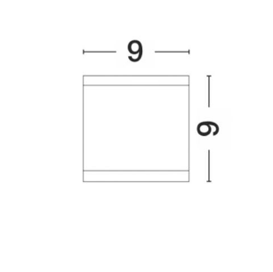 NL exterior IP54 white cylindrical GU10 downlight - ID 9078