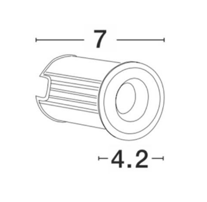 NL outdoor IP67 satin nickel LED ground recessed uplight - ID 9083