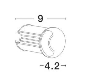 NL outdoor IP67 satin nickel recessed LED ground wash light - ID 9081