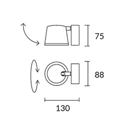 Halkin Modern LED Spotlight In White With Silver Facia - ID 9143