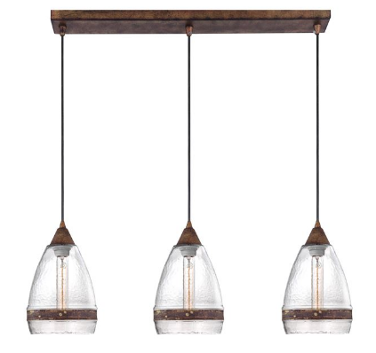 NL Rustic Bronze Triple Pendant ID 9257
