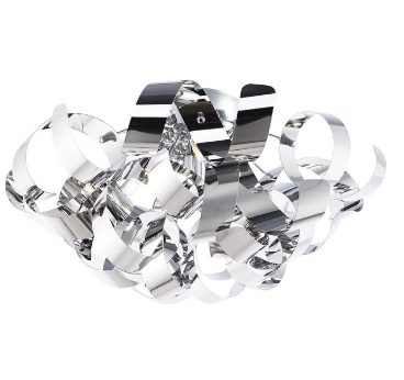 Becontree Polished Chrome Medium Flush Ceiling Light - ID 5781