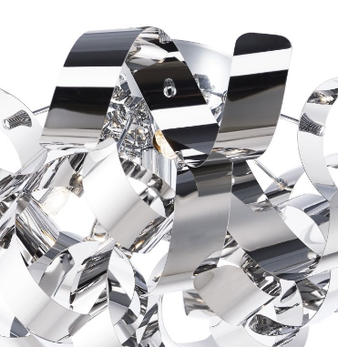 Becontree Polished Chrome Medium Flush Ceiling Light - ID 5781