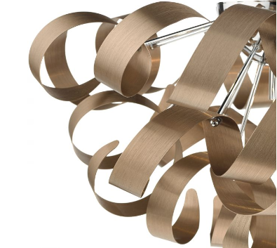 Becontree Brushed Copper Large Flush Ceiling Light - ID 5622