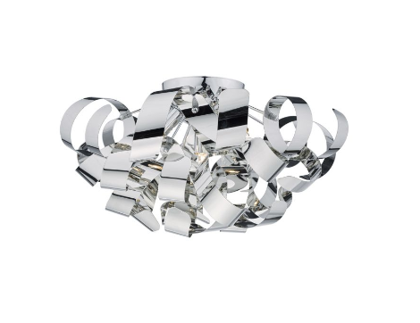 Becontree Polished Chrome Large Flush Ceiling Light - ID 5780