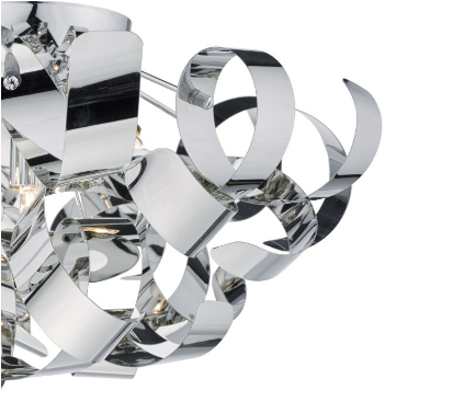 Becontree Polished Chrome Large Flush Ceiling Light - ID 5780