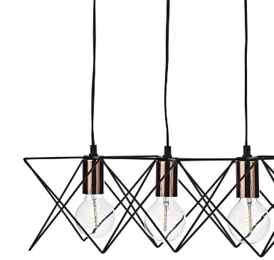 Hailes 5 Light Bar Pendant Black And Copper - ID 9378