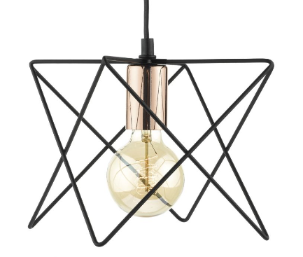 Hailes Black And Copper Single Pendant - ID 9381