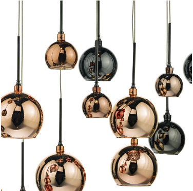 Hadrian 15 Lamp Bar Pendant In Black Chrome & Multi Colour - ID 9382