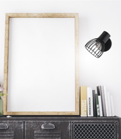 Hanford Black Wire Frame Indoor Single Spot Light - ID 9403