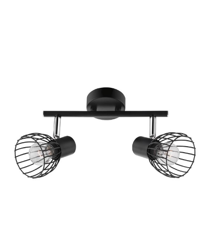 Hanford Black Wire Frame Indoor Twin Spot Light - ID 9404