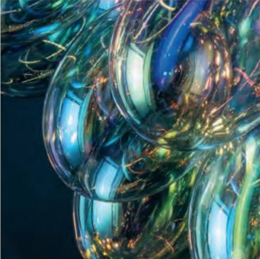 Handa 6 Light Iridescent Bubble Pendant - ID 8935