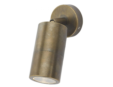 Tyndrum Brushed Antique Brass Finish Solid Brass Outdoor Wall Light - ID 9487