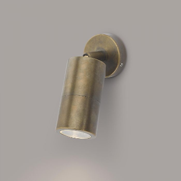 Tyndrum Brushed Antique Brass Finish Solid Brass Outdoor Wall Light - ID 9487