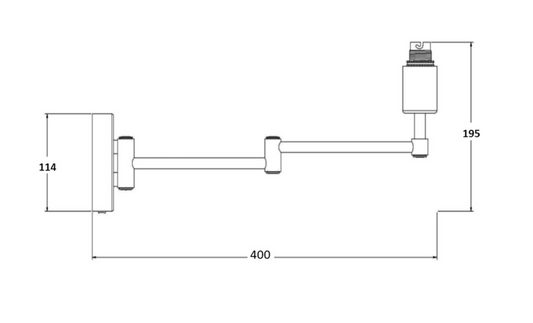 Hilton Double Swing Arm Wall Light Finished In Satin Chrome - ID 330