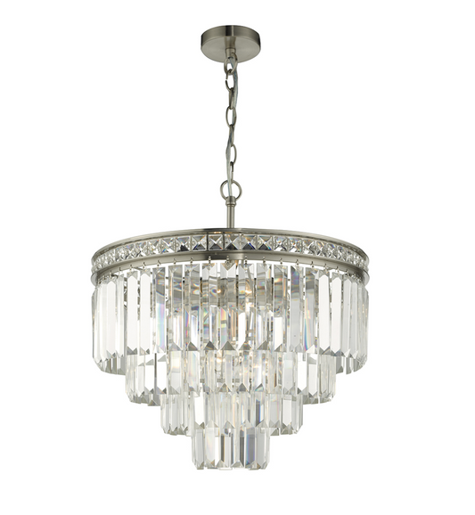 Bohn Satin Chrome 4 Tier Chandelier ID 5827