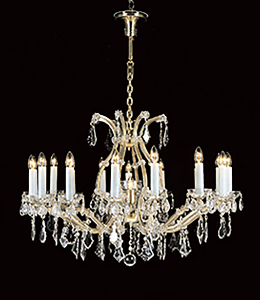 90cm ø 17 Lamp Czech Crystal Chandelier - ID 10401