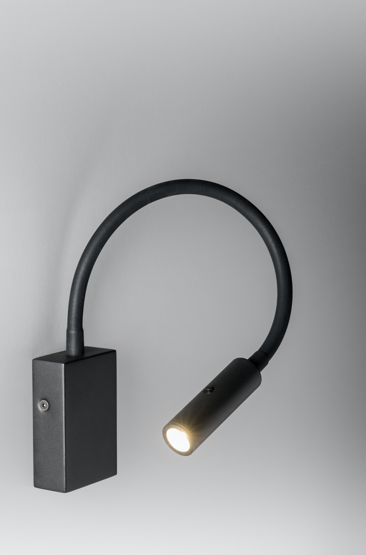 Black Flexible Bedside Reading Light with Switch on Head - ID 10429