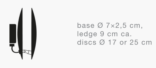 CS double dish copper leaf adjustable LED wall light 17cm diameter - ID 5936