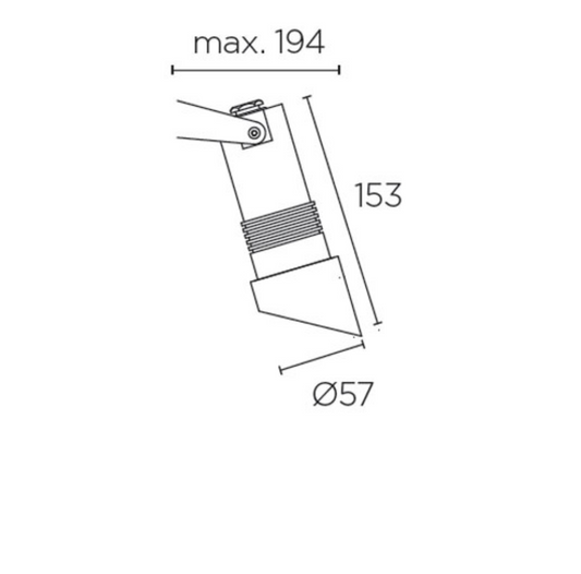 Anodised Aluminium outdoor spotlight - ID 10666