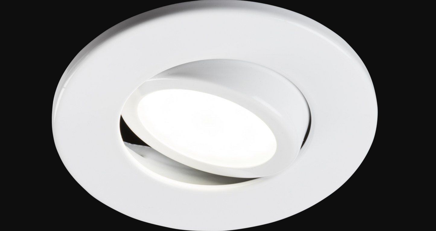 Fire Rated GU10 Downlight Tilting White  - ID 10924