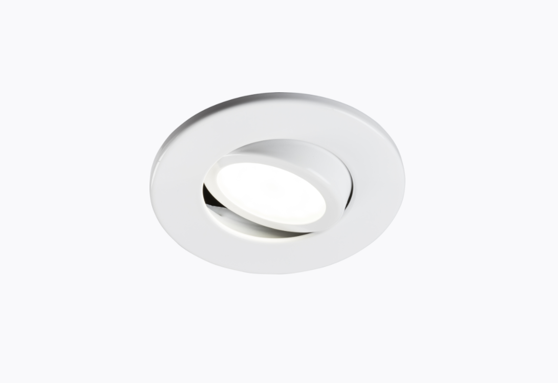 Fire Rated GU10 Downlight Tilting White  - ID 10924