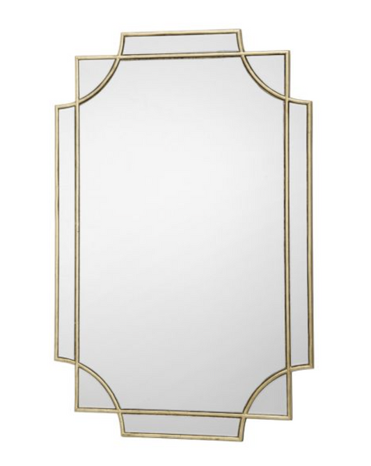 LEN ID 7943 gold rectangular mirror 90 x 60cm