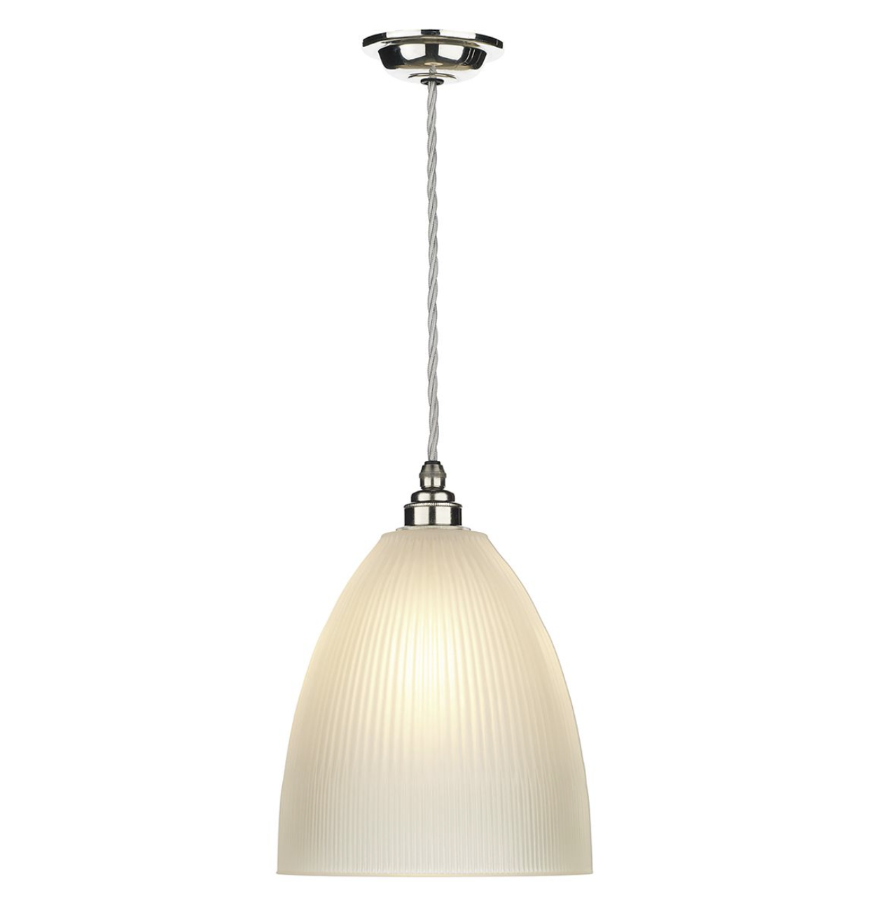 Ribbed Glass Single Pendant - ID 5910