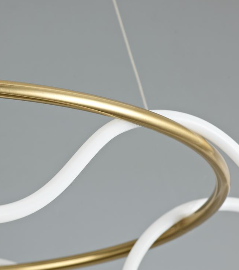 TIR Gold & Acrylic Light Worm Pendant - ID 10097
