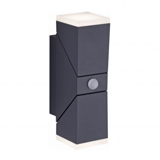 Adjustable Outdoor Wall Light In Anthracite with Twilight & Motion Sensor - ID 10779