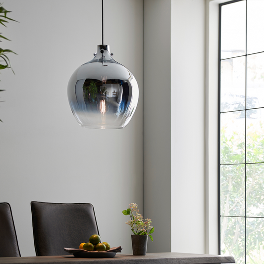 MBL Metallic Glass & Chrome Pendant - ID 11659