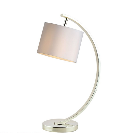 Chrome Desk Lamp with WHITE Shade - ID 11528