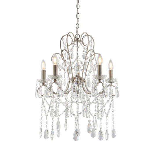 Aged Silver 5 light pendant - ID 11719