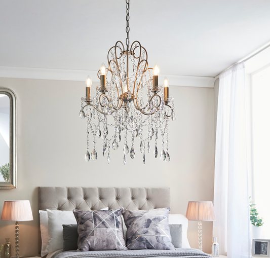 Aged Silver 5 light pendant - ID 11719